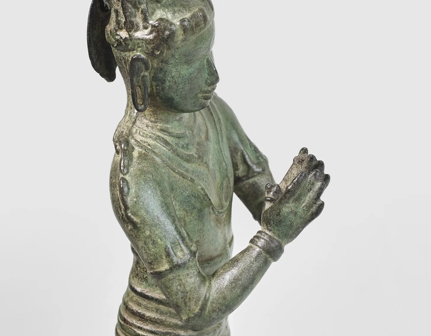 Close up look of : A copper alloy figure of Chandesha