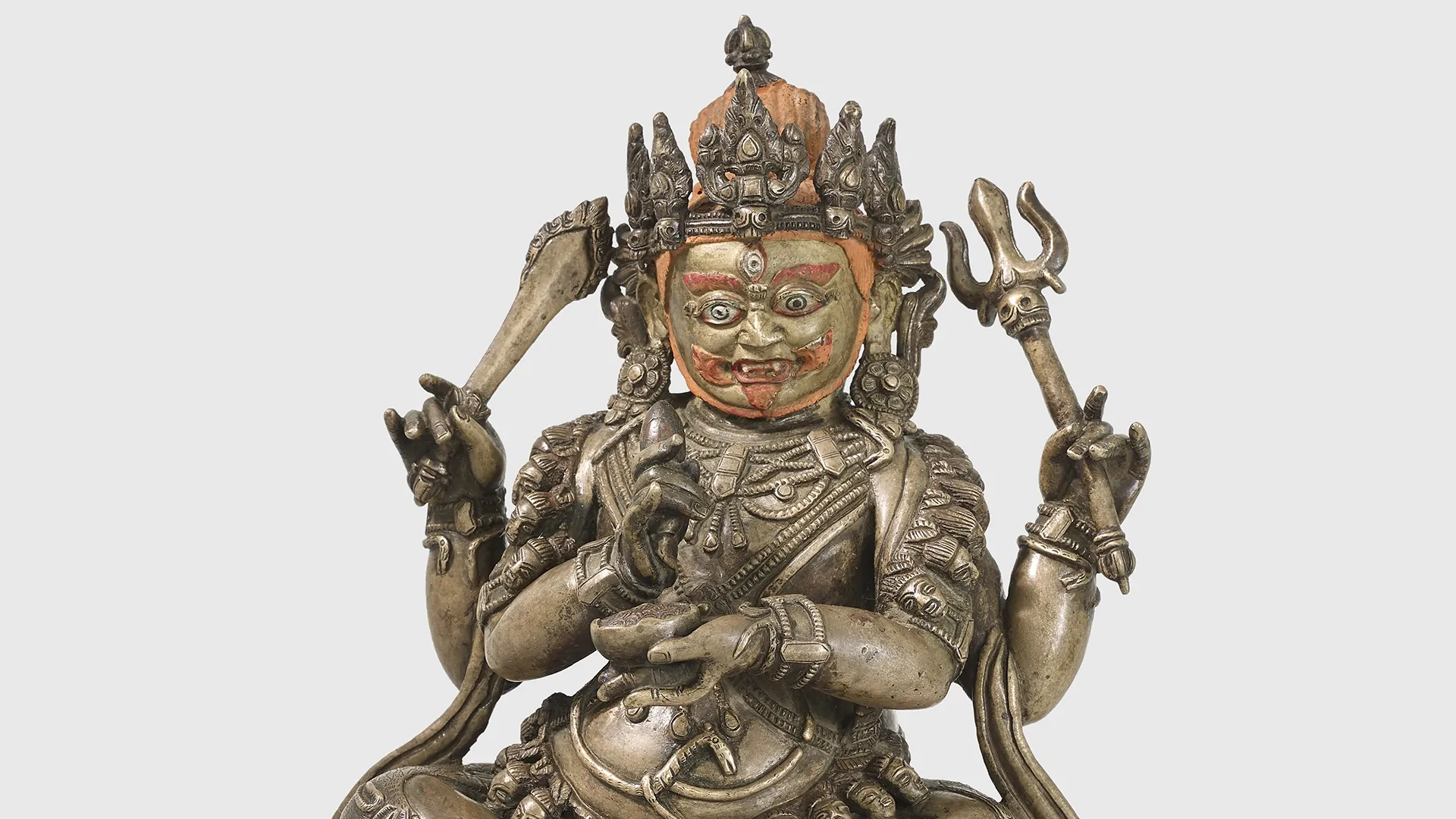 A gilt copper alloy figure of Mahakala
