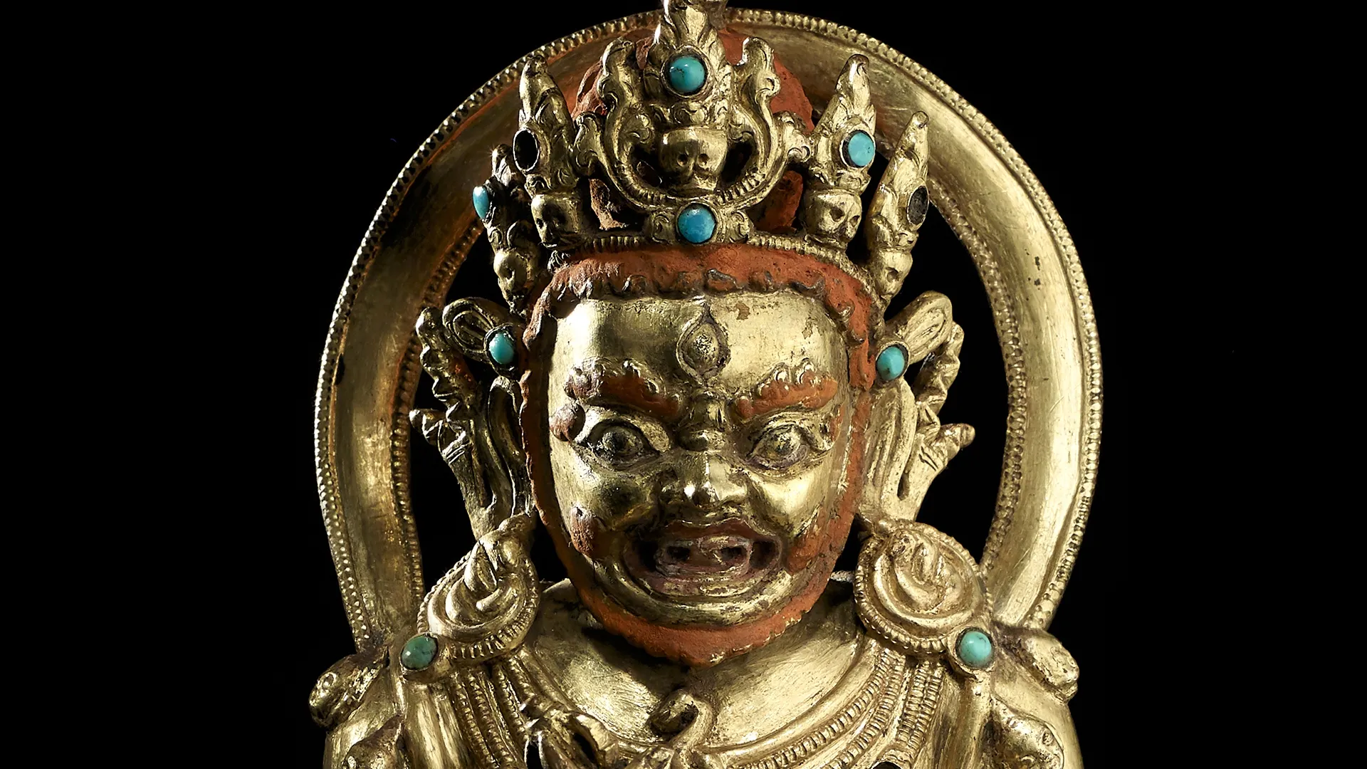 A copper alloy figure of Mahakala