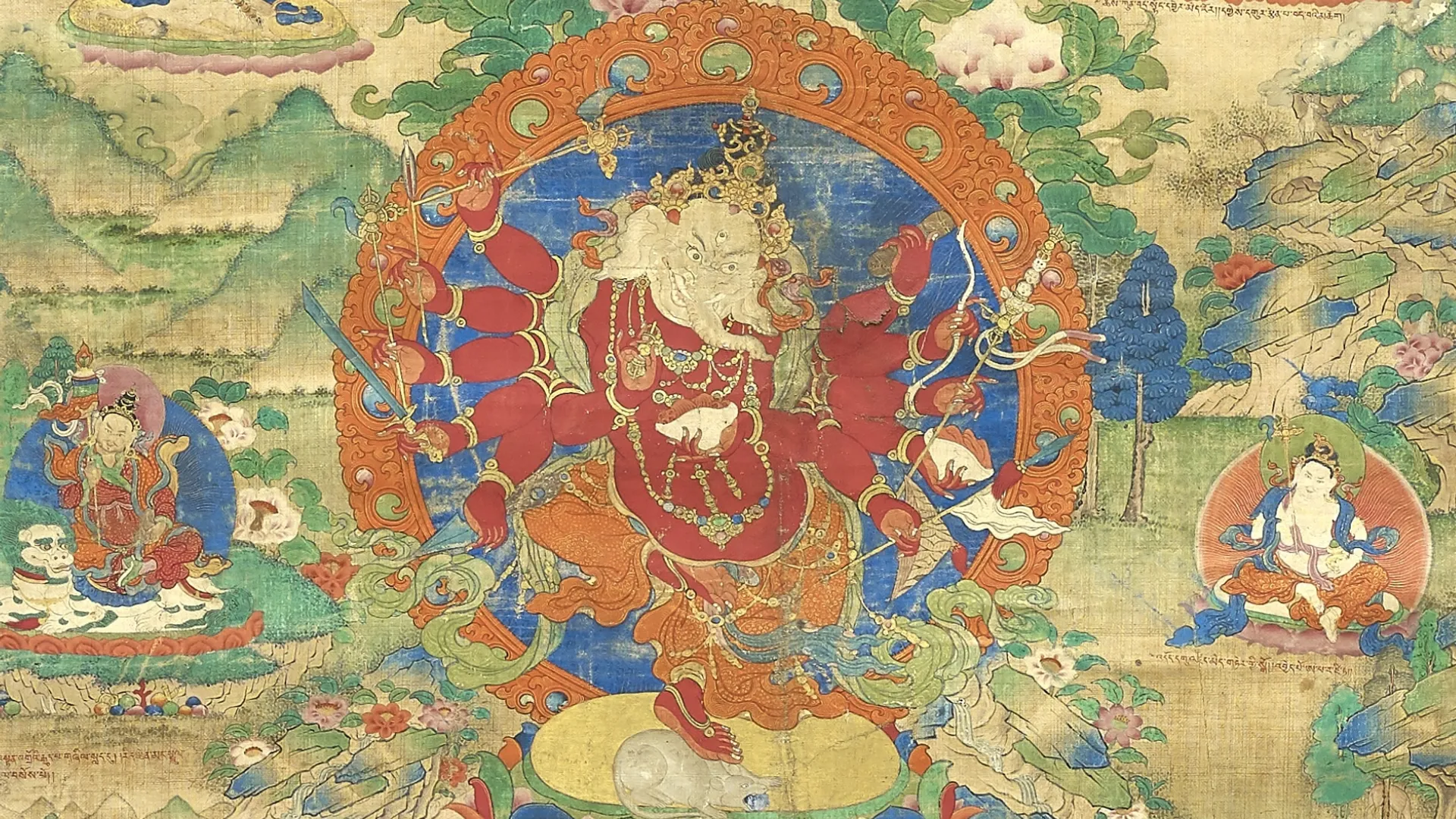 A thangka of Maharakta Ganapati