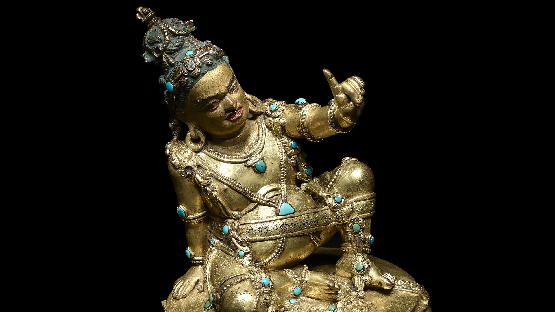 A gilt copper alloy figure of Virupa