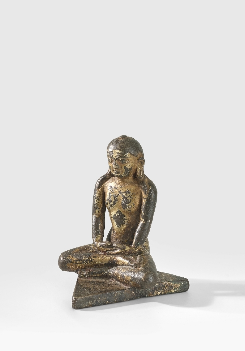 A gilt copper alloy figure of Jina Rishabha