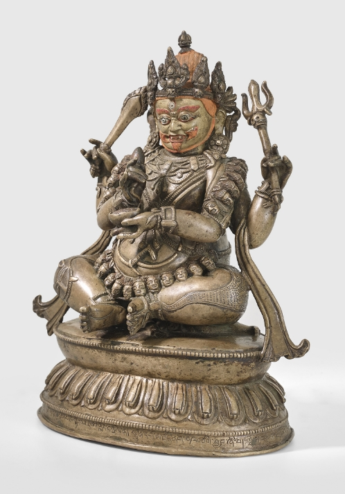 A gilt copper alloy figure of Mahakala
