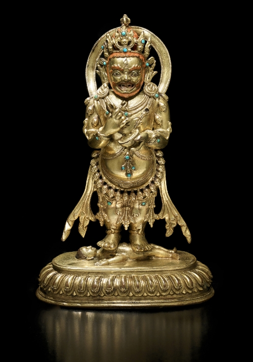 A copper alloy figure of Mahakala