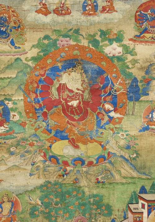 A thangka of Maharakta Ganapati