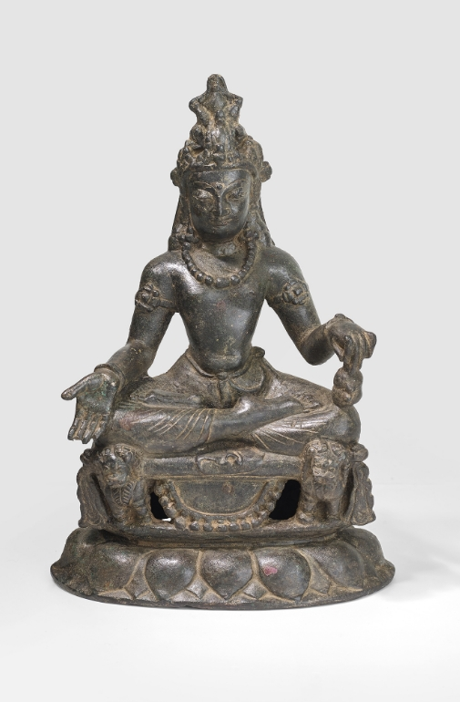 A copper alloy figure of Maitreya