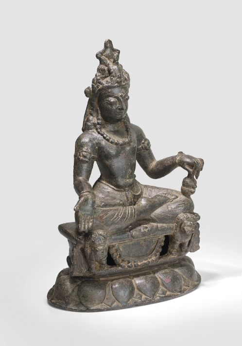 A copper alloy figure of Maitreya