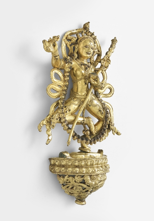 A gilt copper alloy figure of Vajrayogini