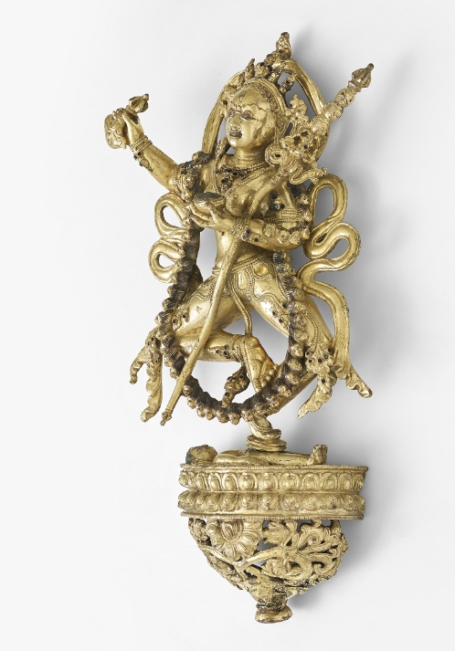 A gilt copper alloy figure of Vajrayogini